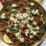 Warm Lentil Salad with Marinated Feta