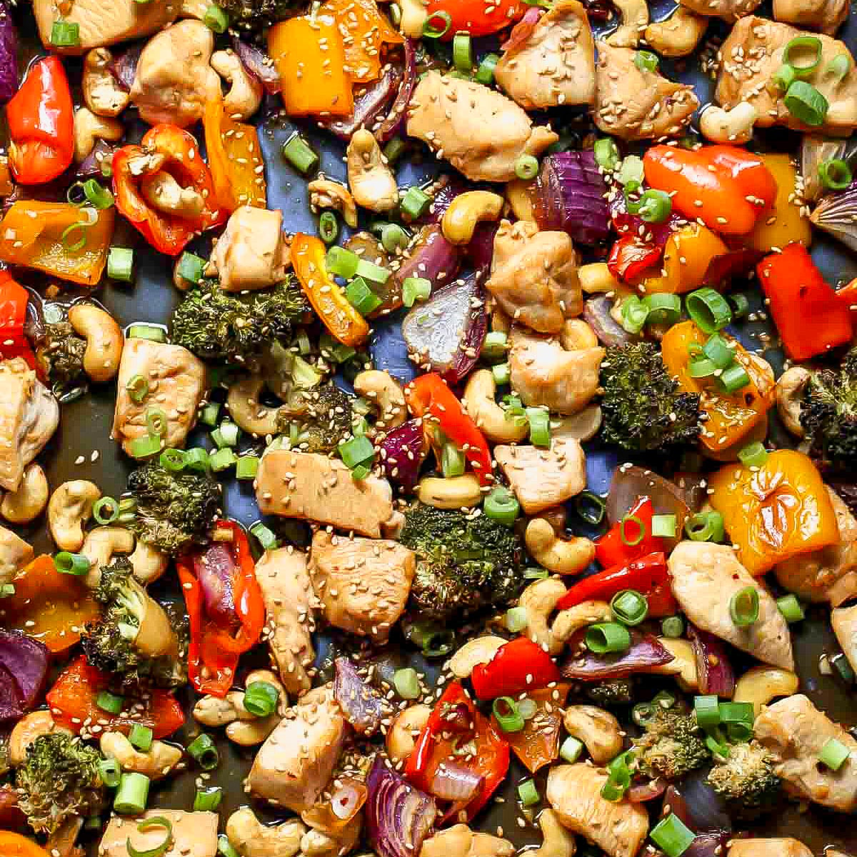 Sheet Pan Honey-Sesame Chicken