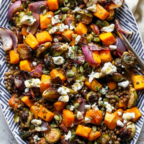 Roasted Veggie Lentil Salad