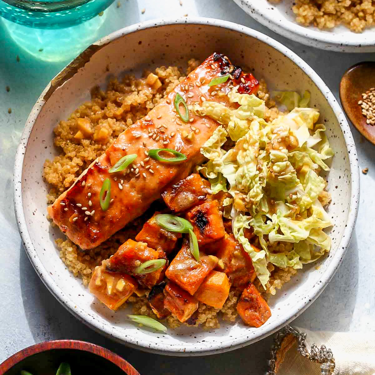 Sheet Pan Miso-Ginger Salmon and Butternut Squash