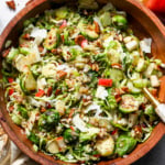 Brussels Salad with Pear and Pecans