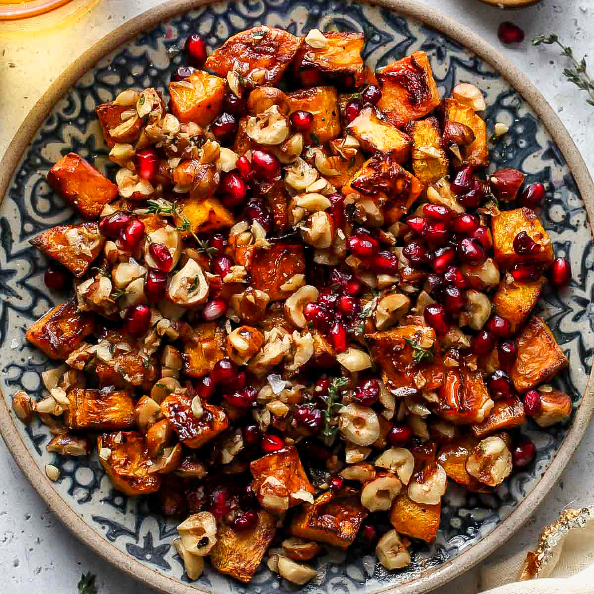 Roasted Butternut Squash with Brown Butter Hazelnuts