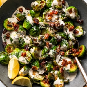 Tahini-Thyme Brussels Sprouts