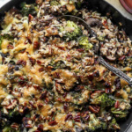 One Pan Wild Rice and Cheesy Broccoli Casserole