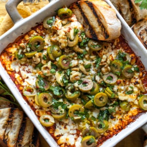 Moroccan Baked Feta with Olive Tapenade