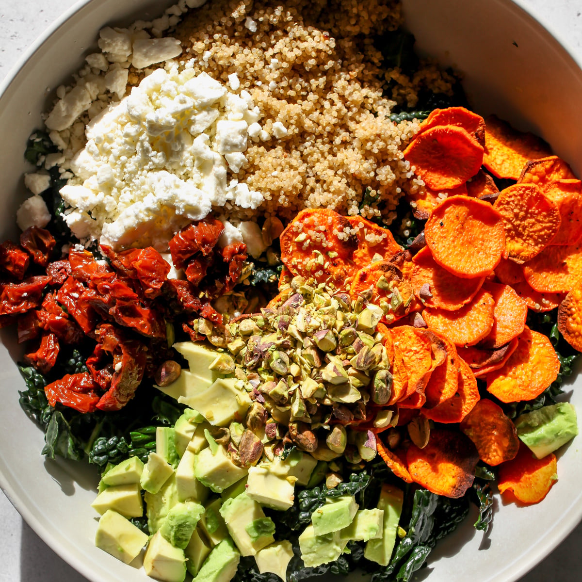 Kale and Sweet Potato Salad with Balsamic-Tahini