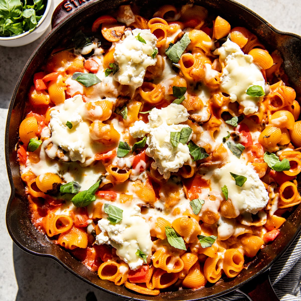 One Pan Vegetable Pasta Bake