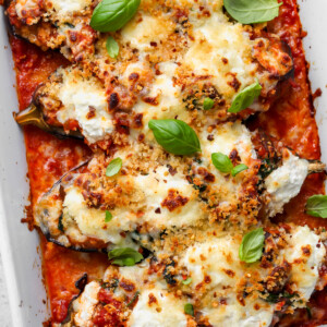 Eggplant Lasagna Boats