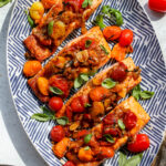 Salmon with Balsamic-Blistered Tomatoes