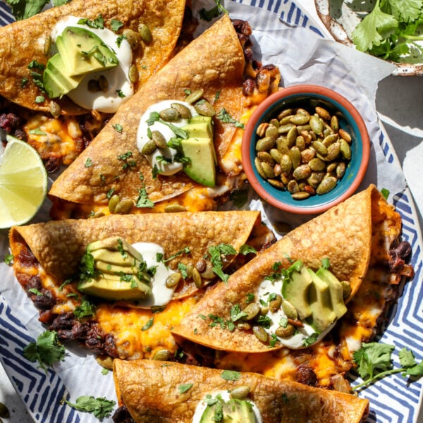 Crispy Chipotle Black Bean Pumpkin Tacos