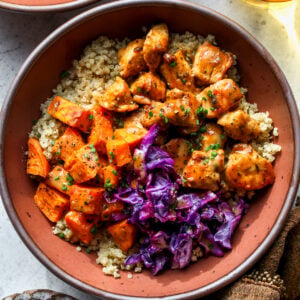 Hot Honey Mustard Chicken Bowls