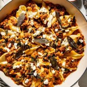 Spicy Pumpkin and Feta Stuffed Shells