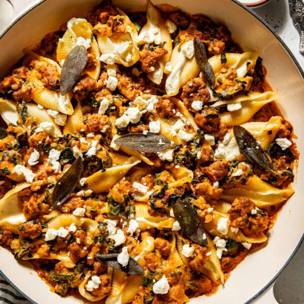 Spicy Pumpkin and Feta Stuffed Shells