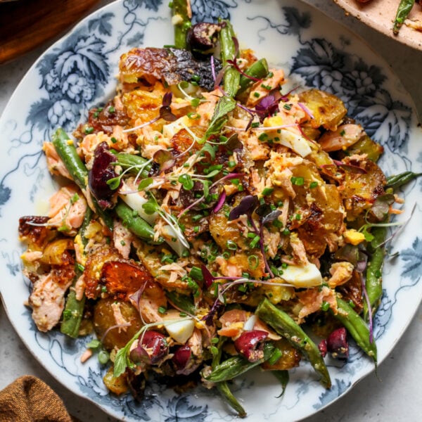 Salmon Niçoise Smashed Potato Salad