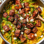 One Pan Sumac Salmon with Golden Rice