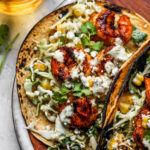 Easy Shrimp Tacos with Creamy Salsa Verde