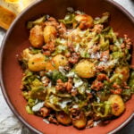 One Pan Crispy Gnocchi with Sausage and Brussels