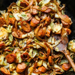 Easy Chicken Sausage and Cabbage Skillet